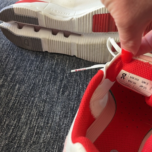 On-Running Cloudnova Form "White/Red" Women's Running Sneakers - Picture 4 of 4